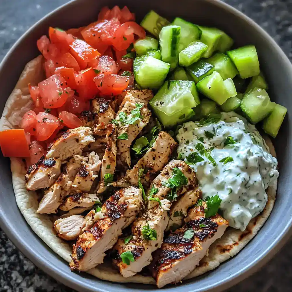 Grilled Chicken Gyro Wraps Bowl
