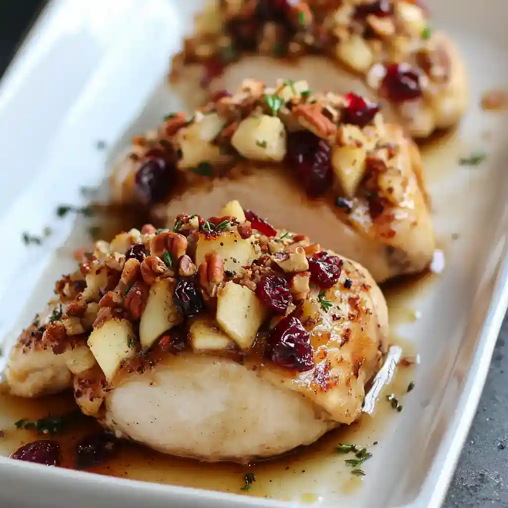 Apple Cranberry Stuffed Chicken