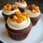 Autumn Candy Cupcakes for Halloween