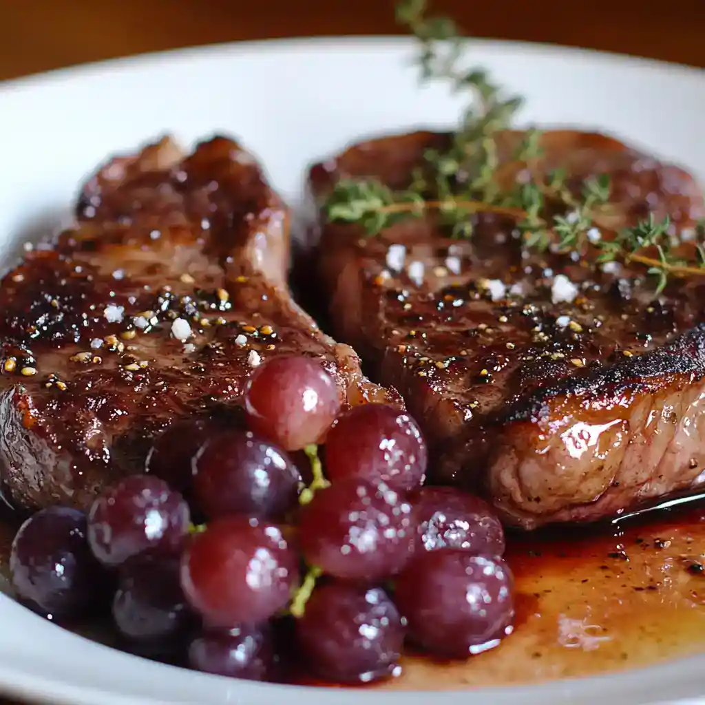 Broiled Grapes Steaks