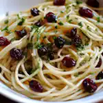 Cranberries with Garlic Noodles