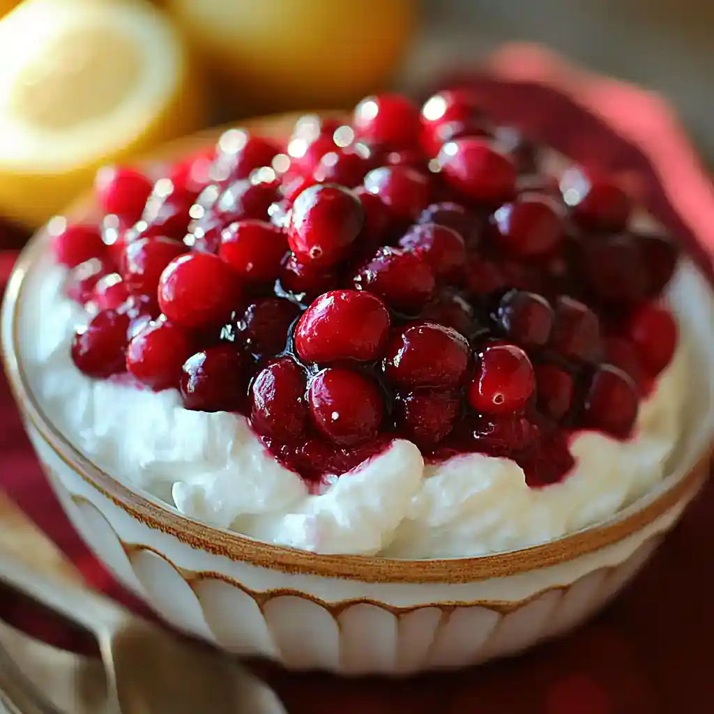 Cranberries with Lemon Dips