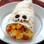 Fun Spiced Foods Breakfast Burrito for Halloween