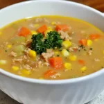 Golden Corn and Turkey Soup