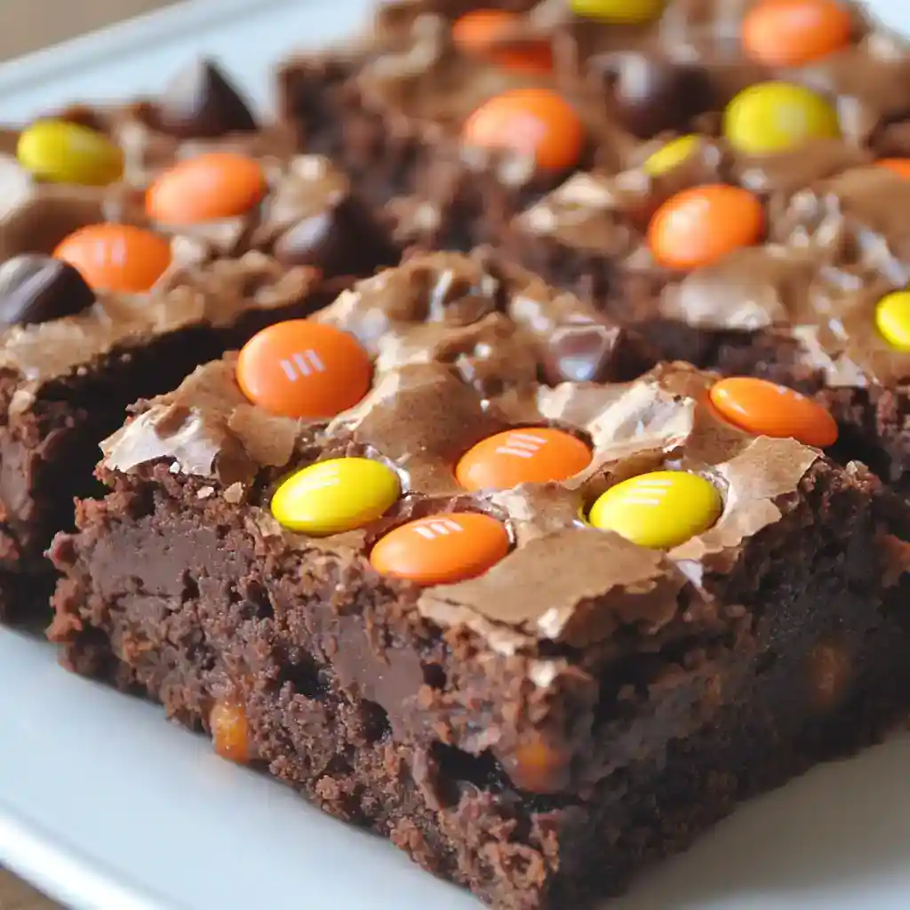 Halloween Candy Brownies
