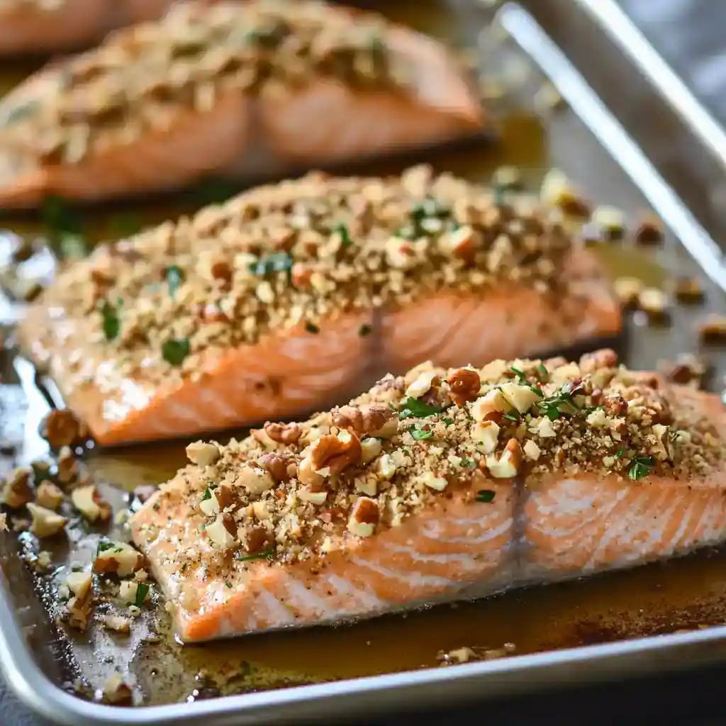 Maple Walnut Crusted Salmon