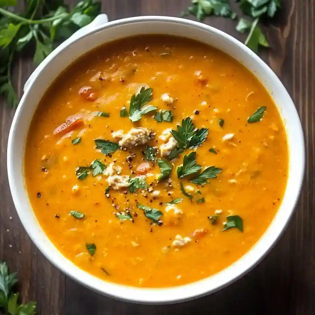 Pumpkin Soup with Turkey