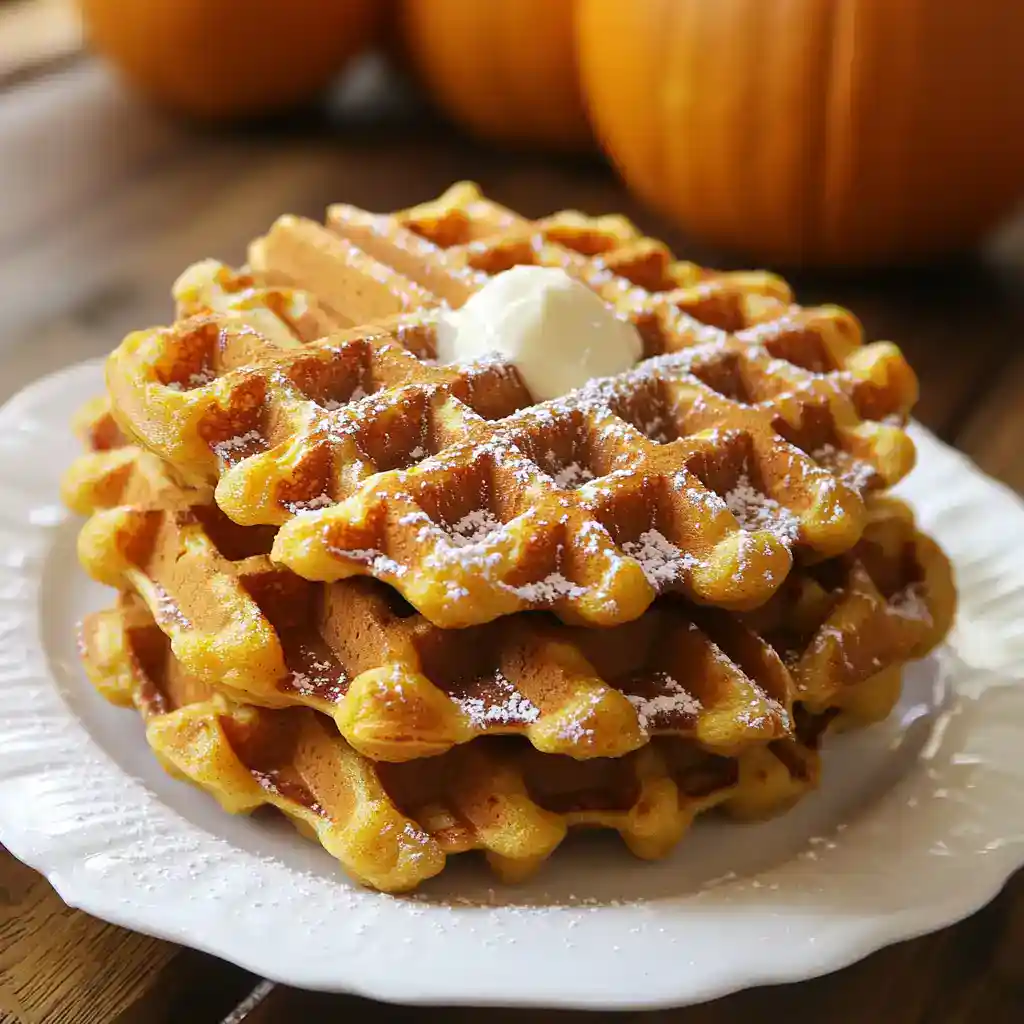 Pumpkins with Brown Sugar Waffles