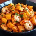 Sweet Potatoes with Cinnamon Shrimp