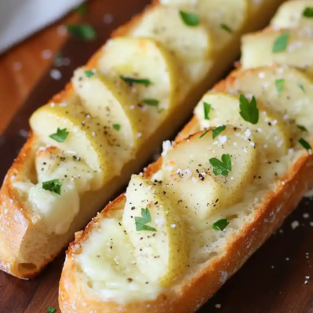 Whipped Pears Garlic Bread