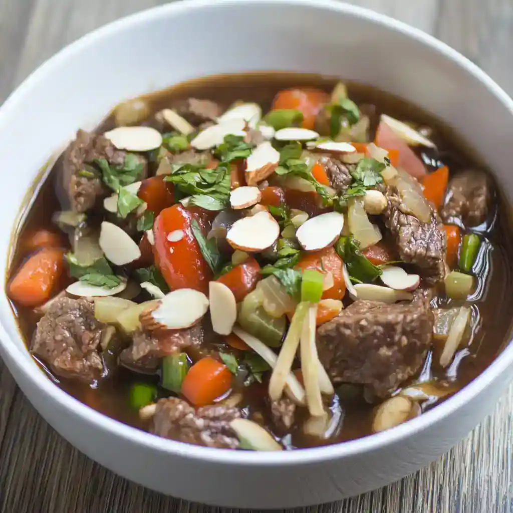 Beef and Almond Sprout Stew