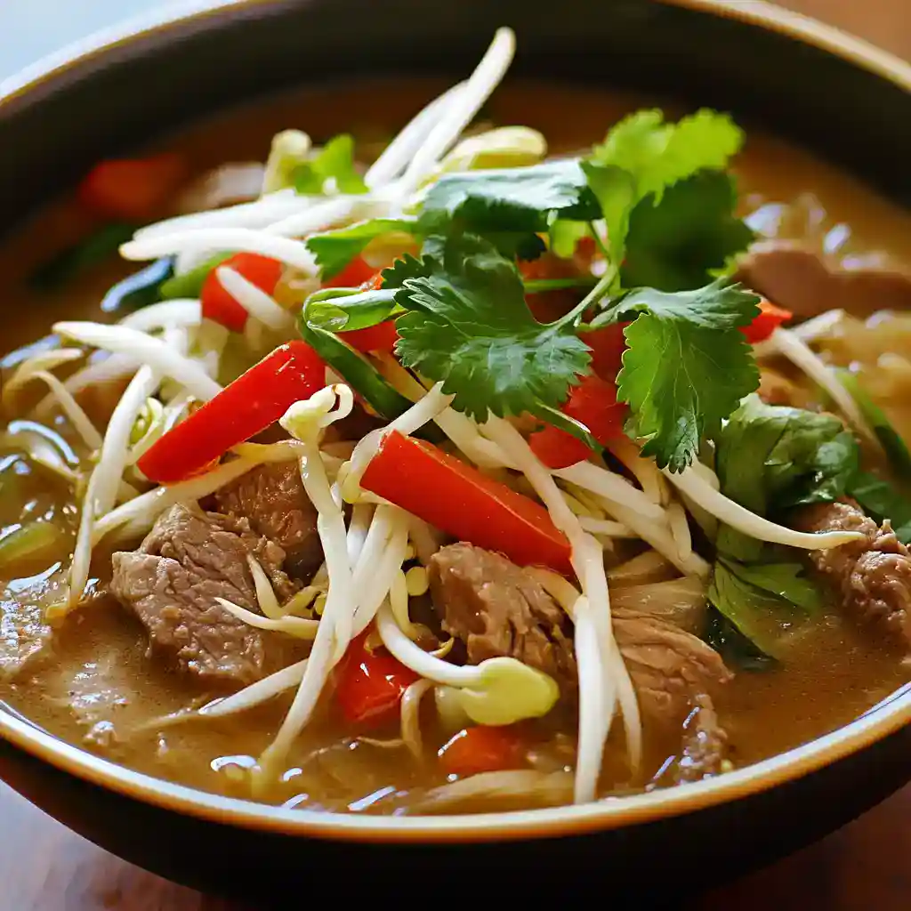 Beef and Coconut Sprout Soup