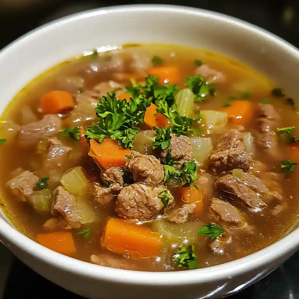 Beef and English Walnut Sprout Soup