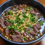 Beef and Hazelnut Kernel Sprout Soup