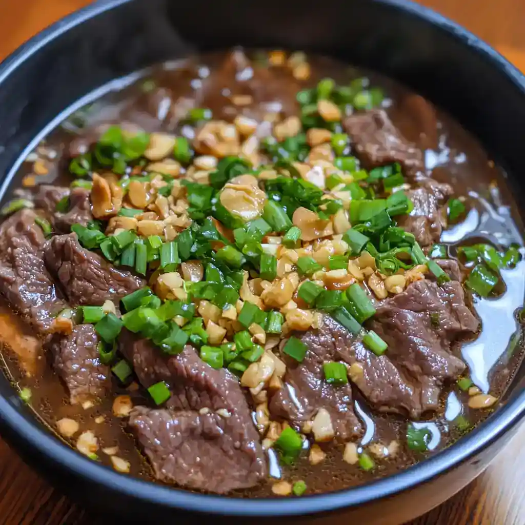 Beef and Hazelnut Kernel Sprout Soup