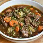 Beef and Hickory Kernel Sprout Stew