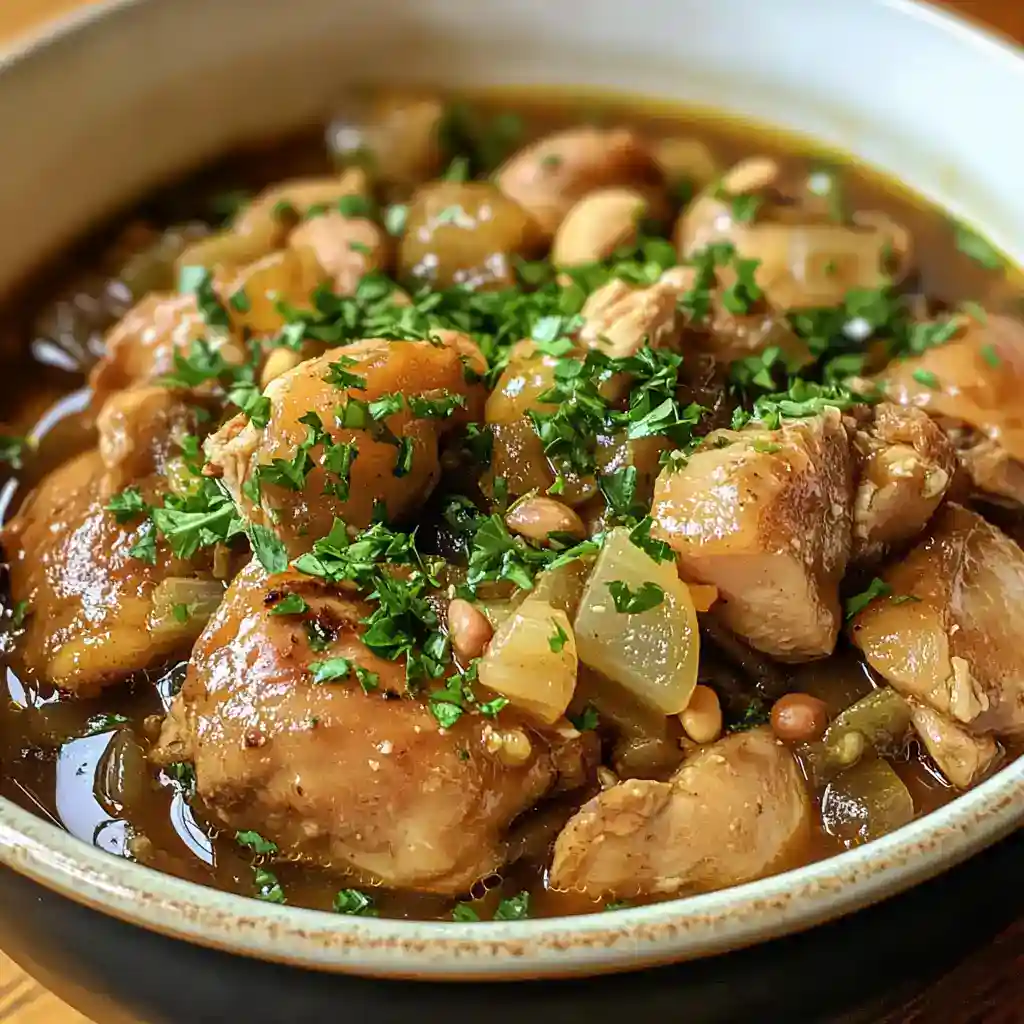Chicken and Black Walnut Sprout Stew
