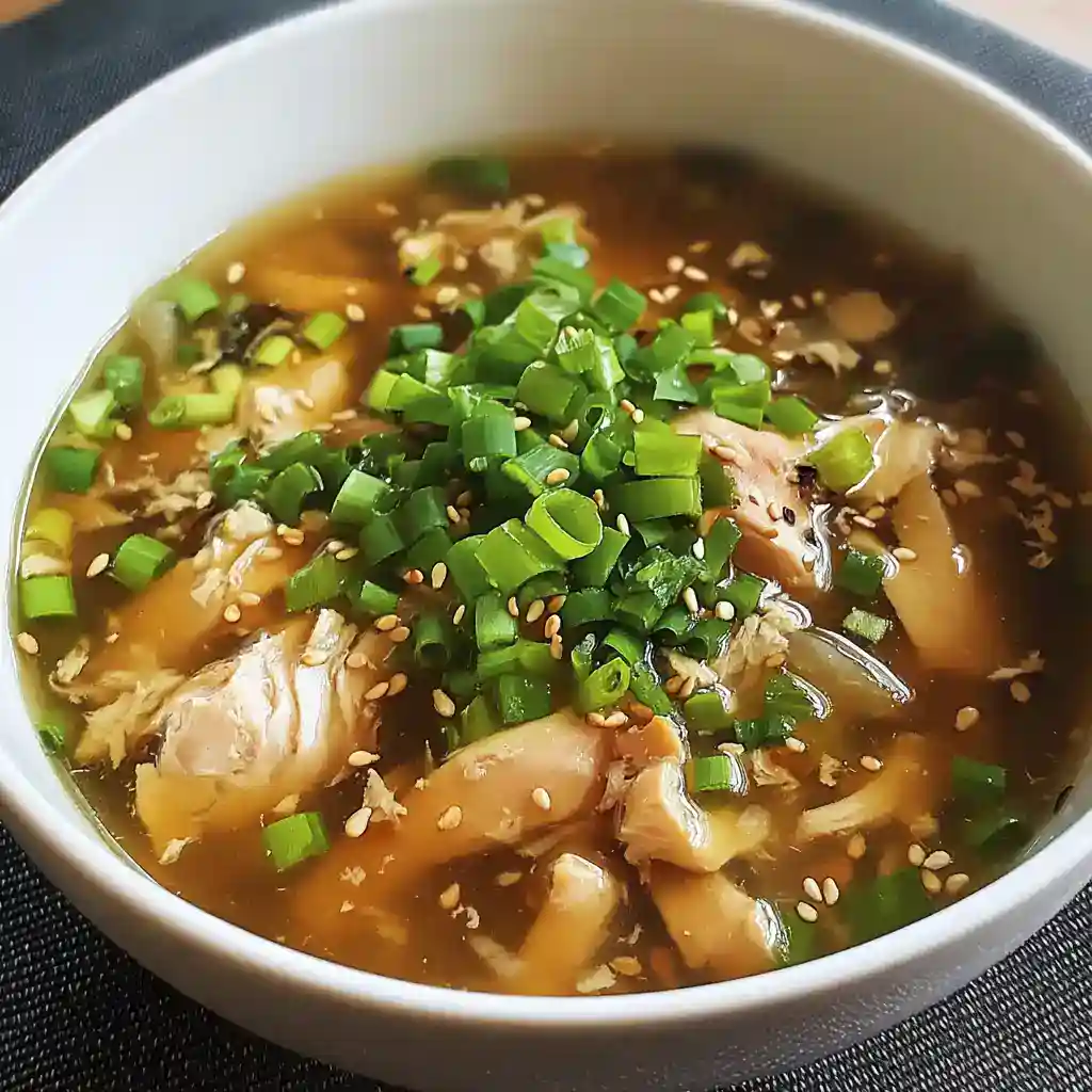Chicken and Japanese Walnut Sprout Soup