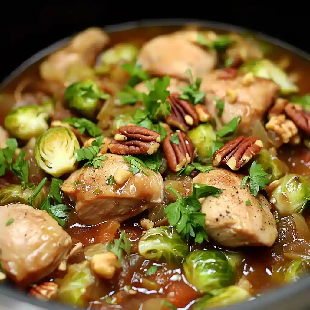 Chicken and Pecan Sprout Stew