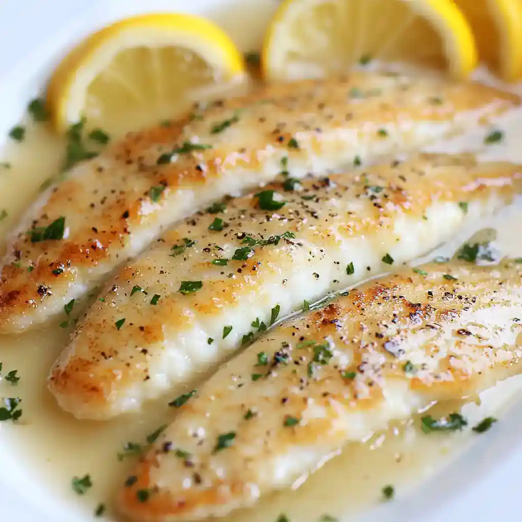 Flounder with Lemon Butter Sauce