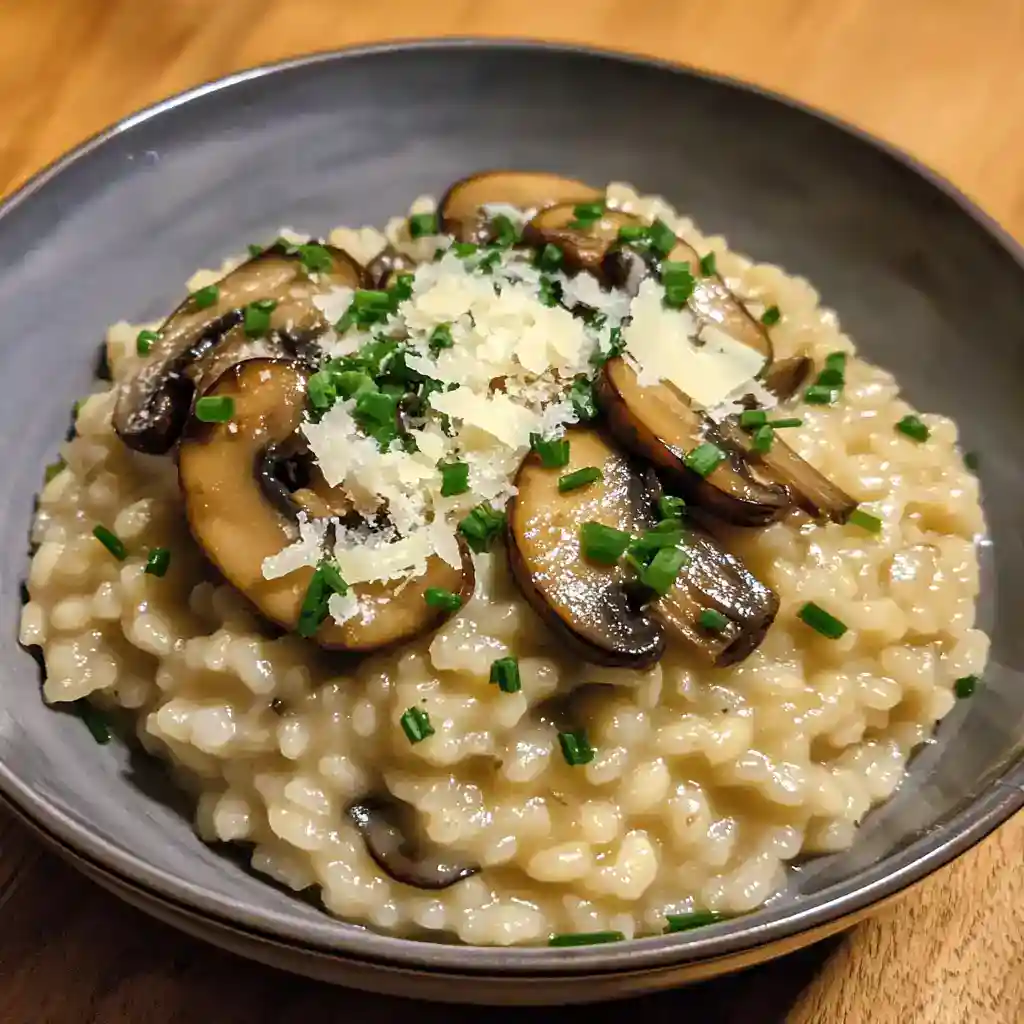 Mushroom and Chive Risotto