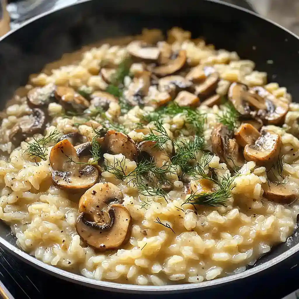 Mushroom and Dill Risotto