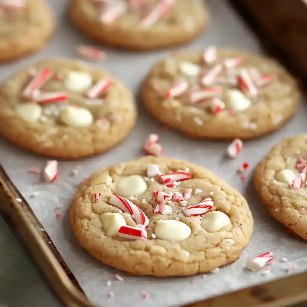 Peppermint White Chocolate Cookies