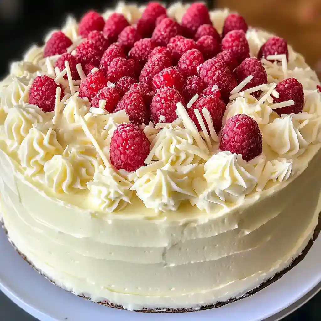 Raspberry White Chocolate Cake