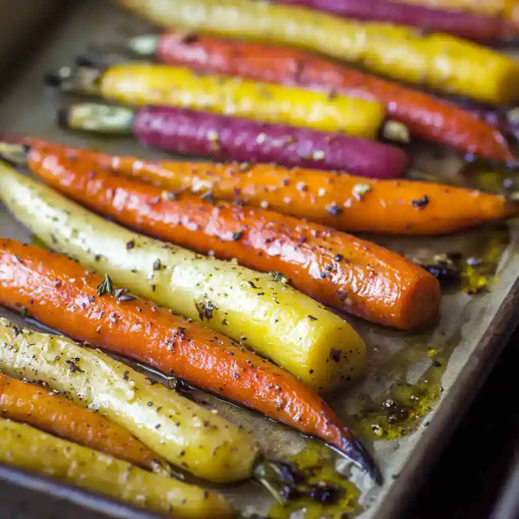 Roasted Rainbow Carrots