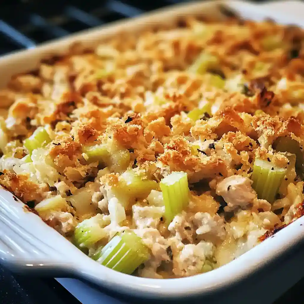 Turkey and Celery Leaf Casserole