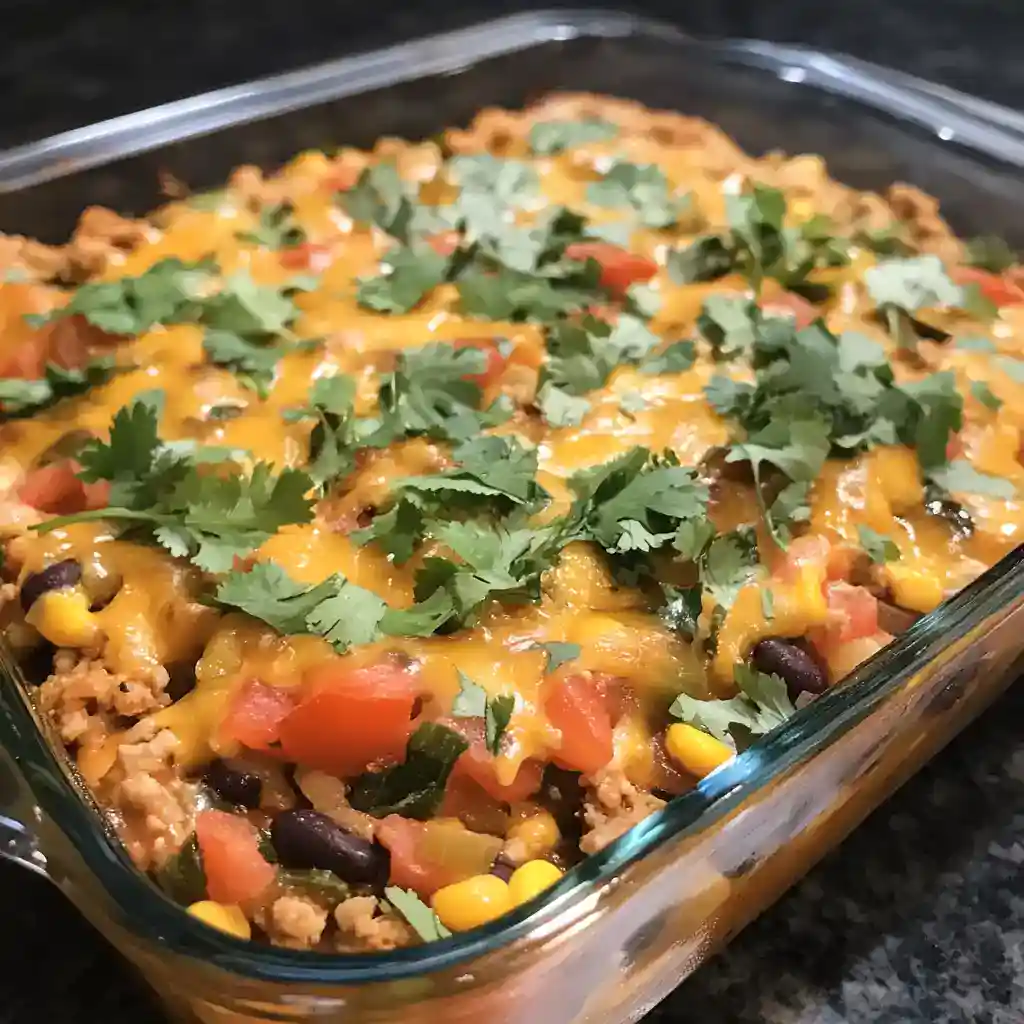 Turkey and Cilantro Stem Casserole