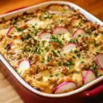 Turkey and Radish Top Casserole