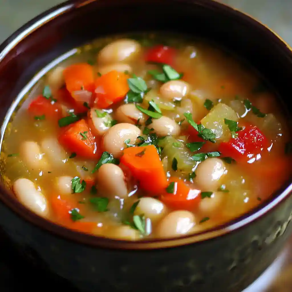Vegetarian Great Northern Bean Soup