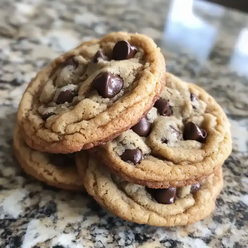 Butterscotch cookies with chocolate chips on a marble countertop, delicious freshly baked treat, perfect for dessert or snack, homemade bakery-style cookies, Station Recipes.