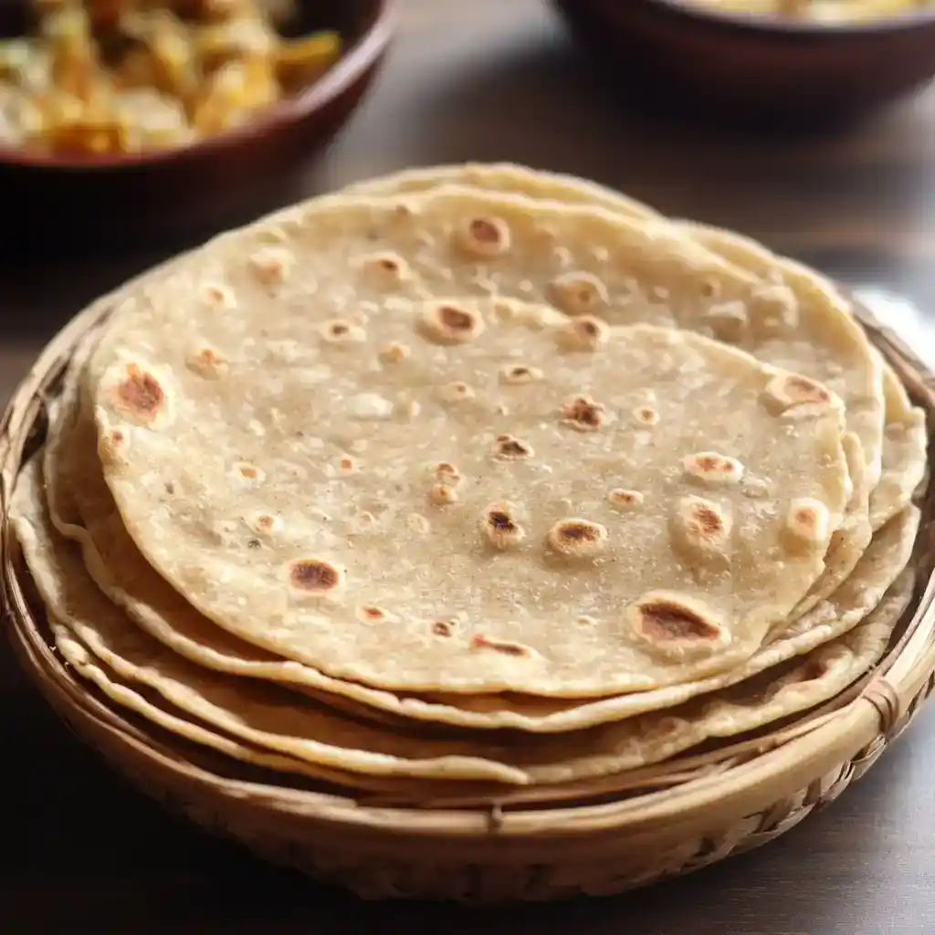 Soft, freshly baked flour tortillas stacked in a woven basket, perfect for making tacos, burritos, or wraps; ideal for quick, delicious Mexican-inspired meals.