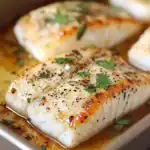 Juicy baked salmon fillets seasoned with herbs and spices, perfect for healthy dinner recipes. Easy to prepare with simple ingredients for a delicious seafood meal.