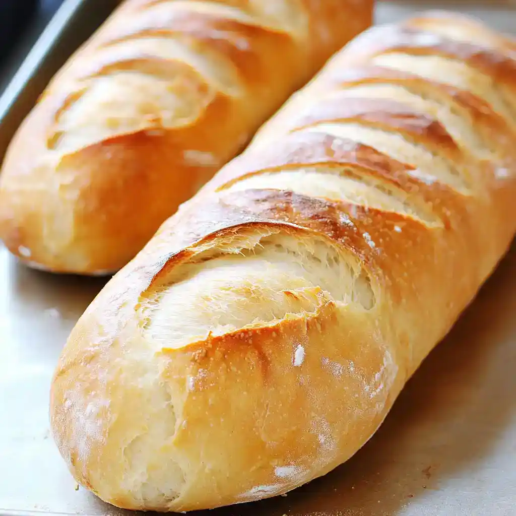 Buttery French bread loaf for sandwiches and family dinners.