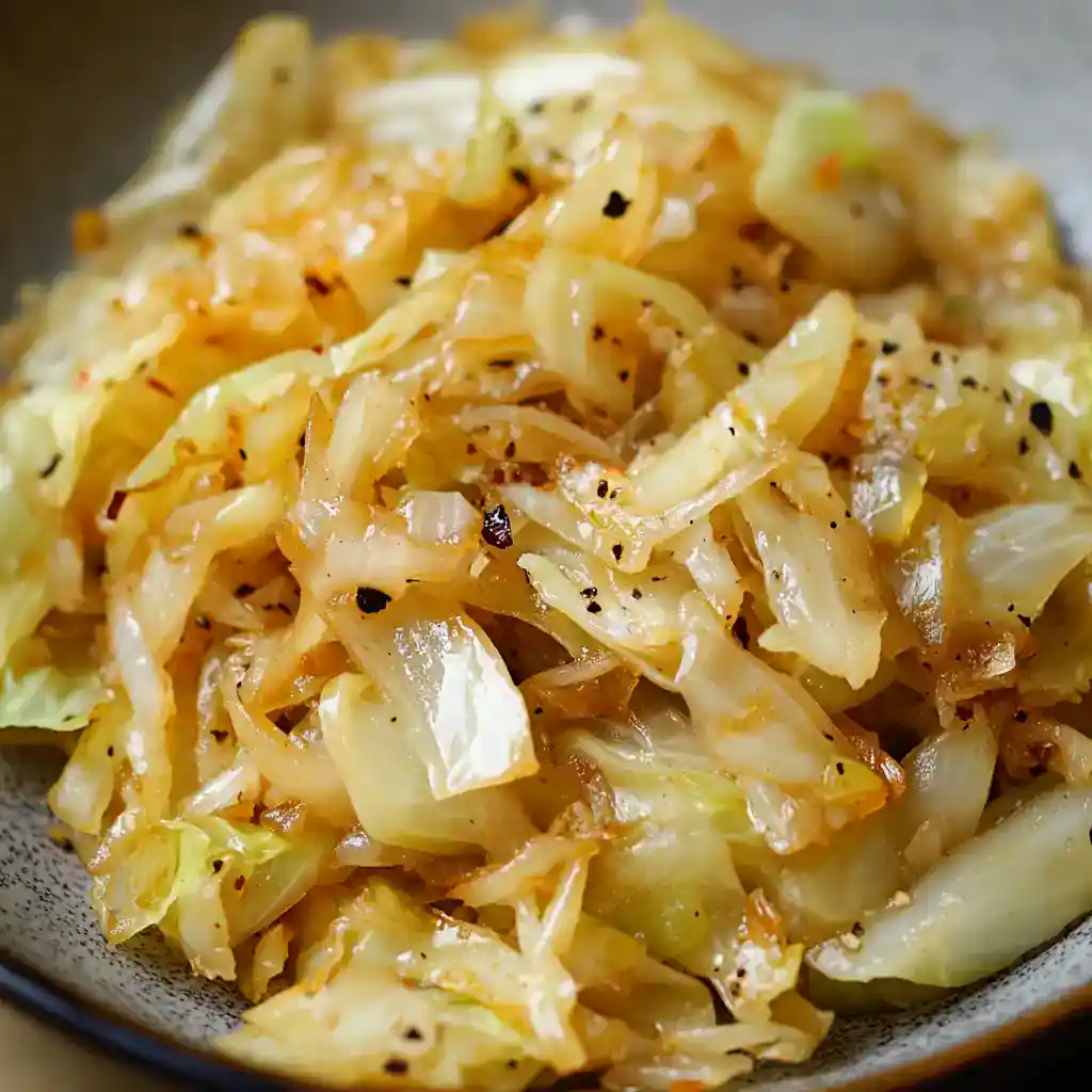 Sauteed Cabbage Recipe - Healthy, flavorful side dish with caramelized onions, garlic, and spices, perfect for any meal. Quick and easy to prepare.