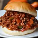 Savory homemade chili cheese burger with seasoned ground beef, tomatoes, and green peppers served in a soft bun for a delicious comfort food option.