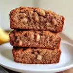 Butterscotch Banana Bread with Walnuts - thick slices of homemade banana bread with rich butterscotch flavor and crunchy walnuts. Perfect for breakfast or teatime, easy to make from scratch.