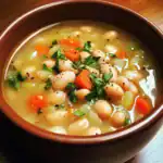 Creamy White Bean Soup with Carrots and Fresh Herbs - Hearty and flavorful comfort food recipe for cozy dinners. Perfect for meal prep and healthy eating.