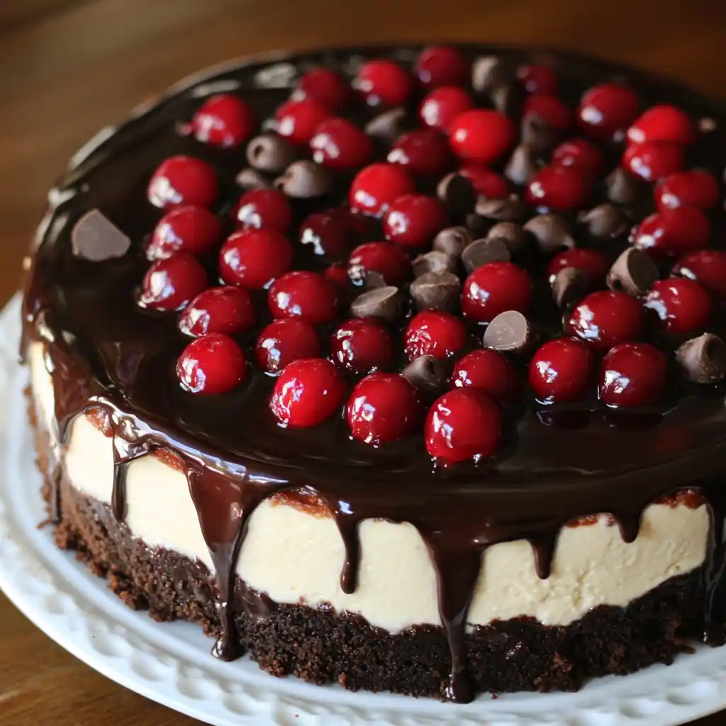 Chocolate Covered Cherry Cheesecake