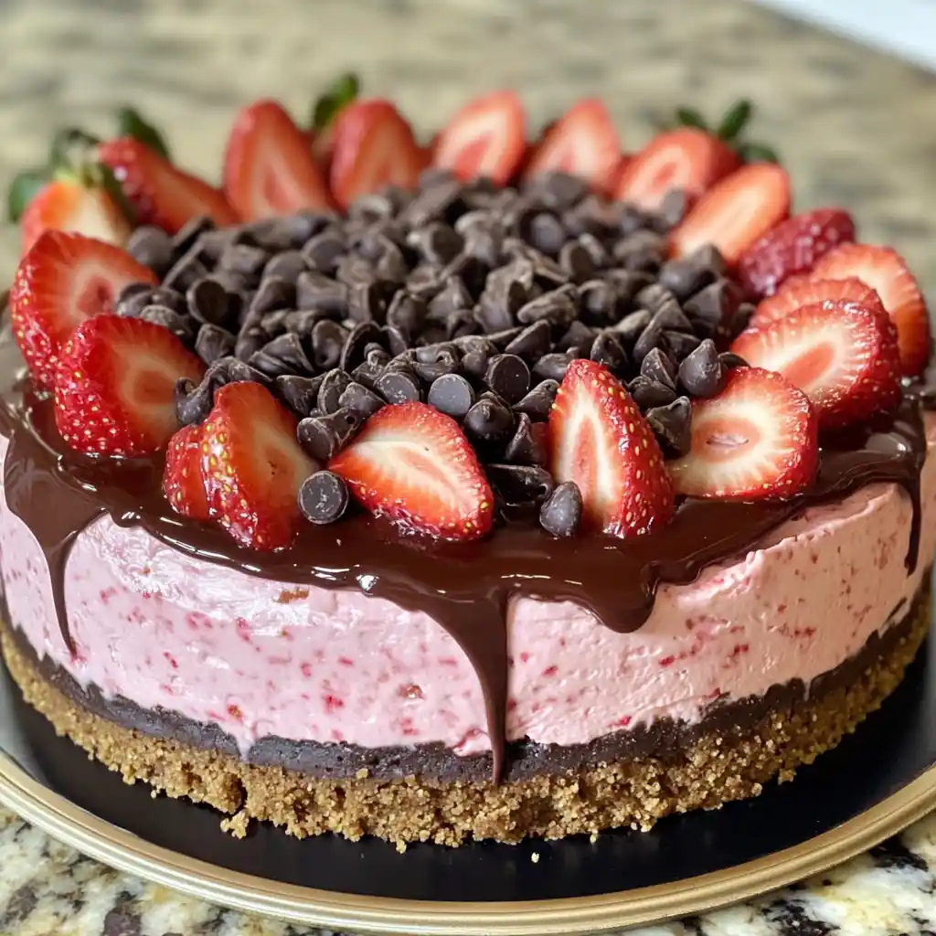 Chocolate Covered Strawberry Cheesecake