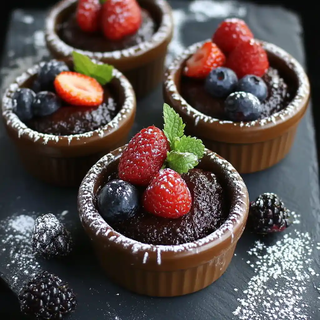 Chocolate Lava Cake with Berries