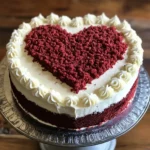 Heart Decorated Red Velvet Cake