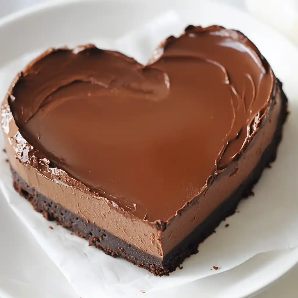 Heart Shaped Chocolate Cheesecake