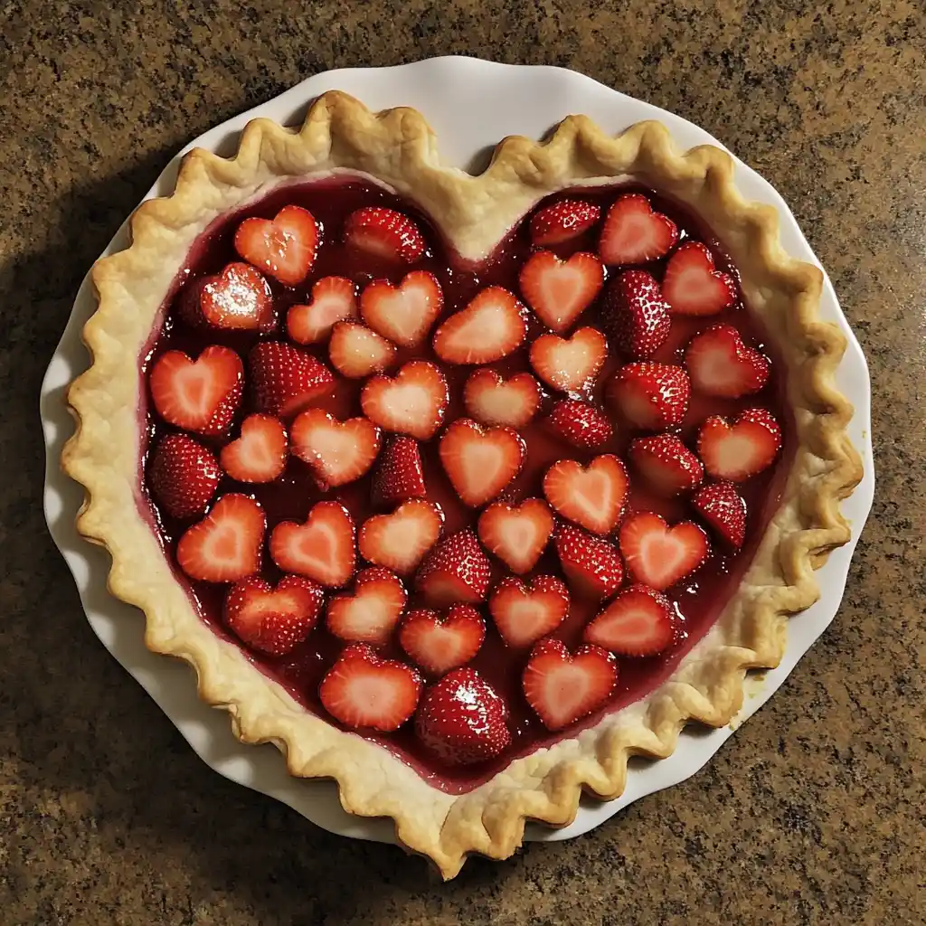 Heart Shaped Strawberry Pie
