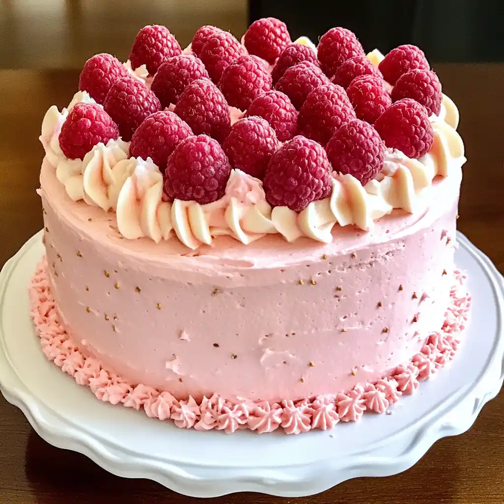 Pink Champagne Raspberry Cake