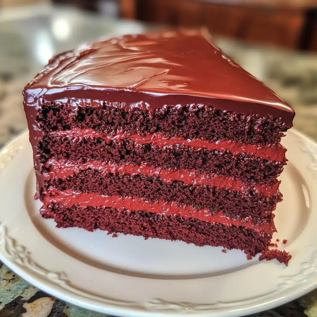 Red Velvet Chocolate Ganache Cake
