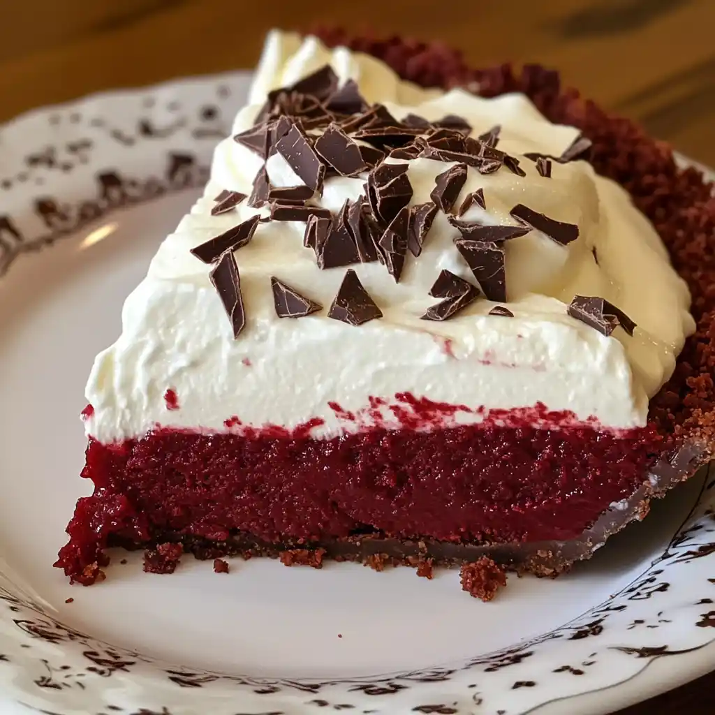 Red Velvet Cream Cheese Pie